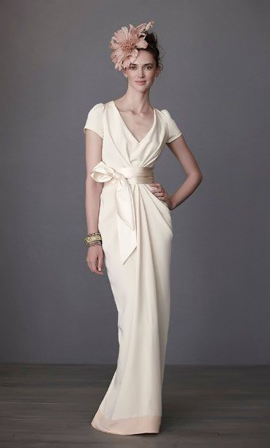 sleek slim wedding dress