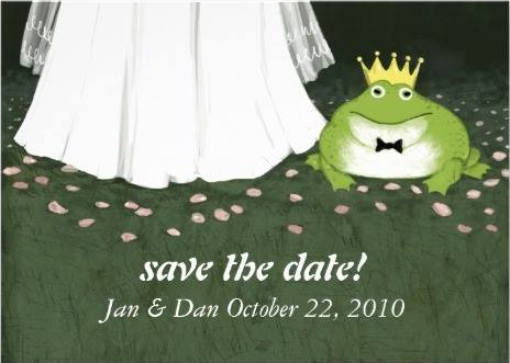save the date the princess and the frog card