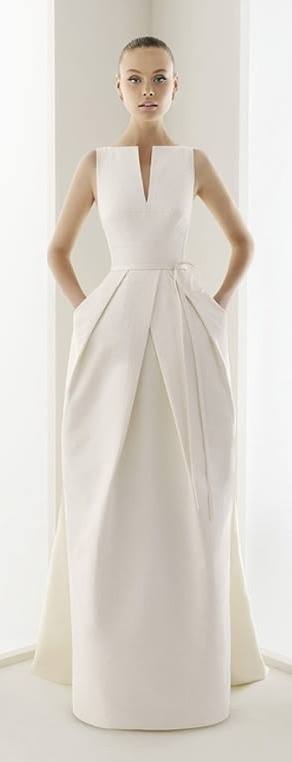ultra modern wedding dress