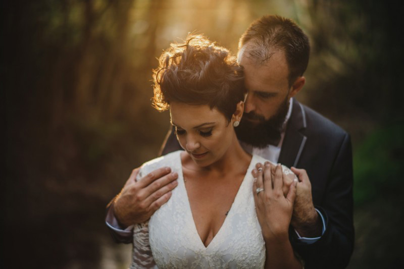 vintage short bridal hair