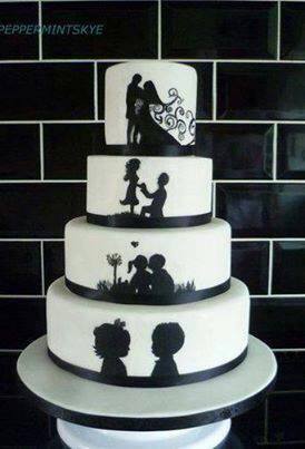wedding cake with a story