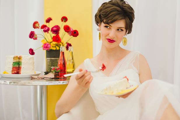 colourful wedding styling