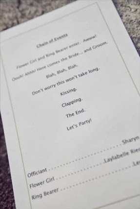 wedding day schedule