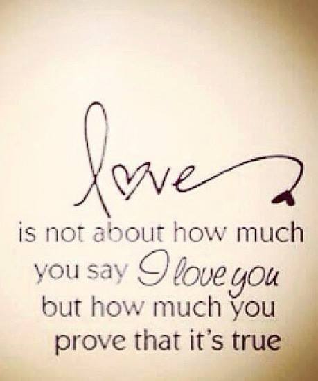 what is love, words or actions