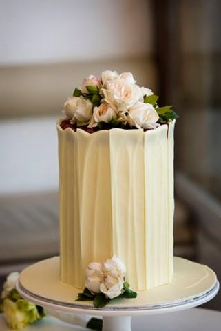 white chocolate wedding cake