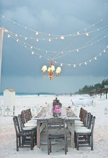 winter beach wedding
