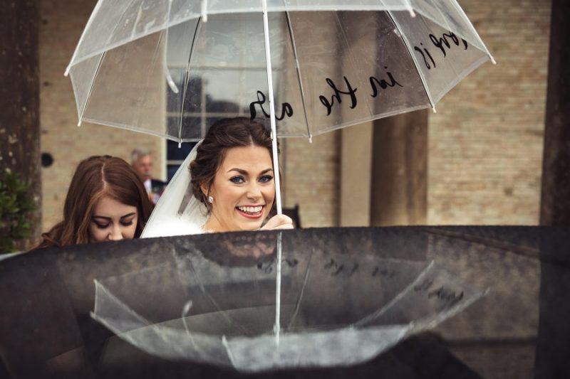 rainy wedding day