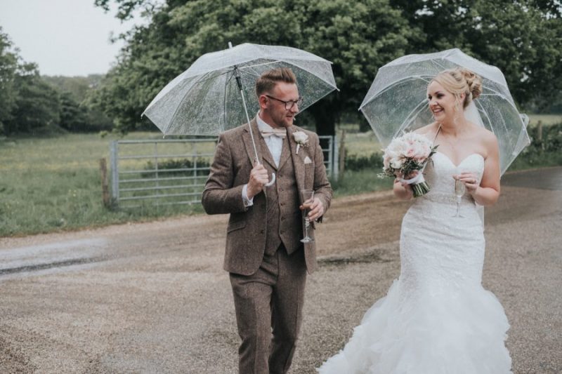 rainy wedding day
