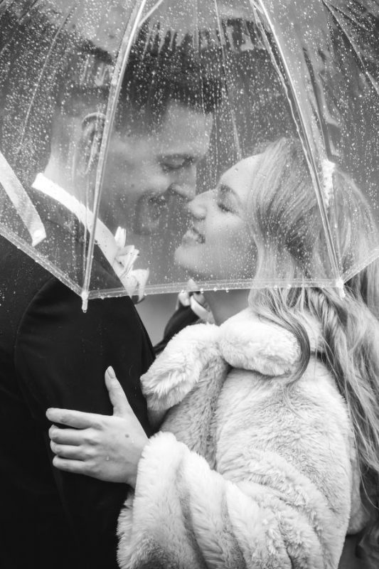 rainy wedding day
