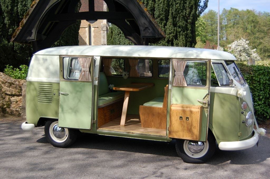 retrocampervan, wedding cars woking